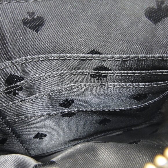 NWT Kate Spade TINIE Black  Leather ZipTop Wristlet Wallet Purse - Picture 8 of 11